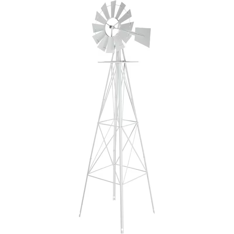 Bonnlo 8FT Heavy Duty Metal Windmill