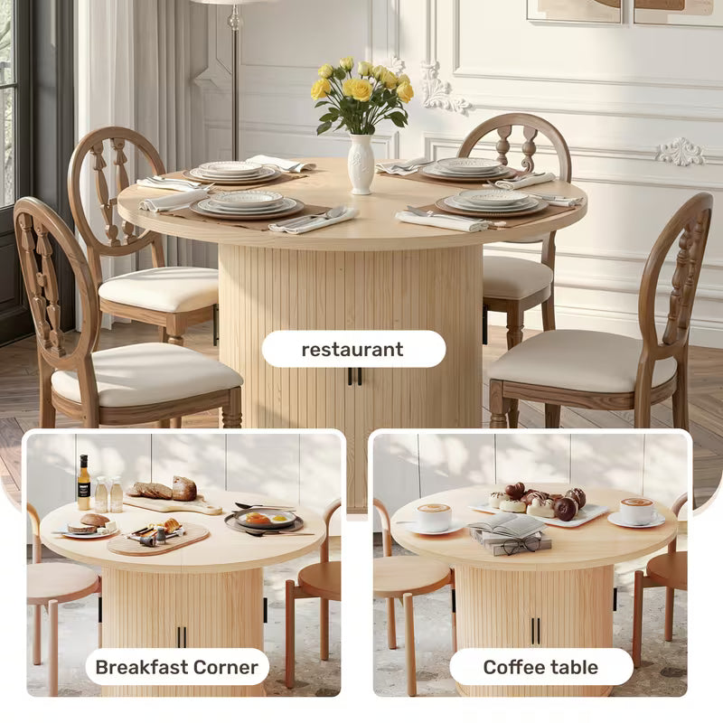 5pcs 47.24" Round Modern Dining Set