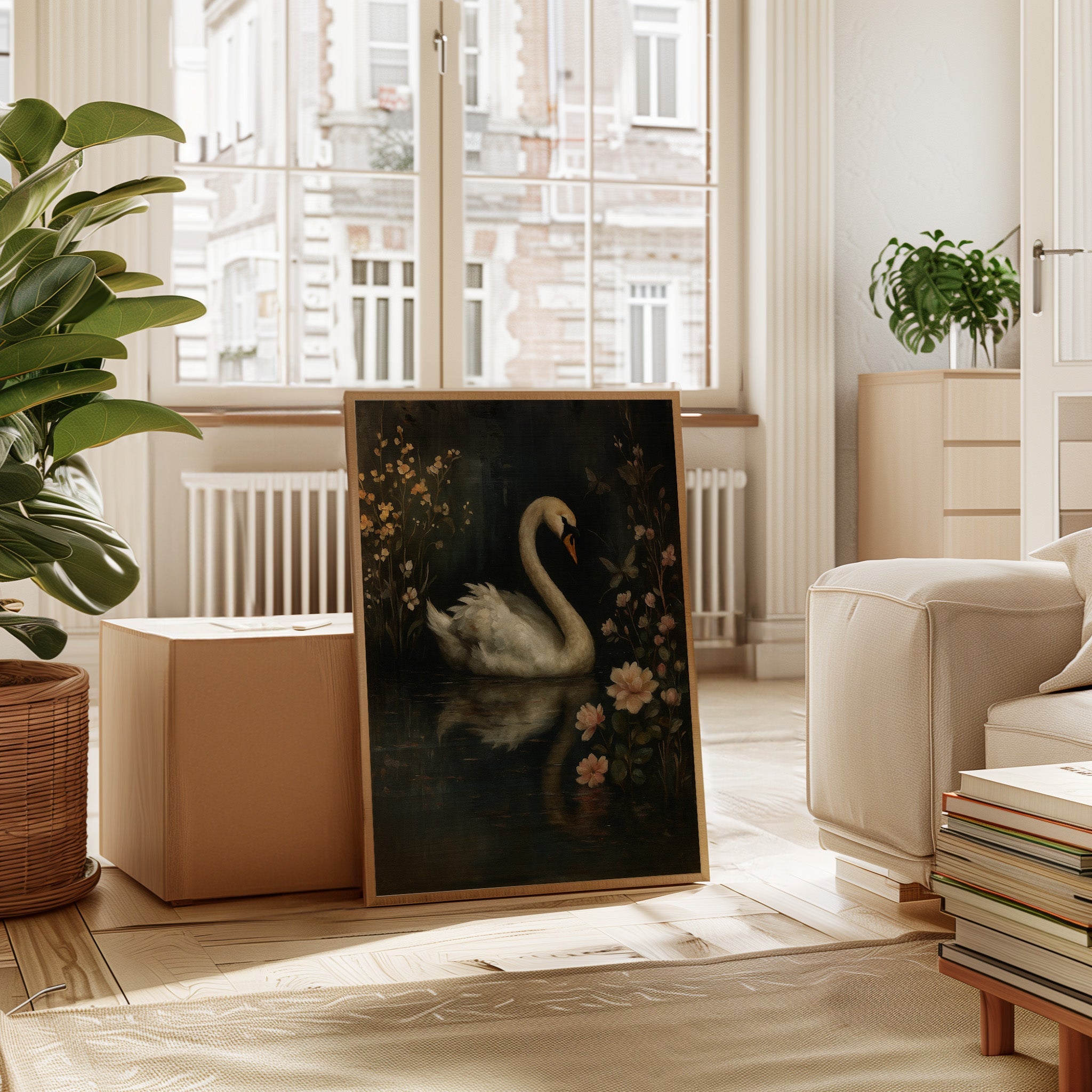Swan in the Garden of Dusk