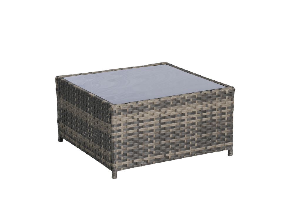 2 Pieces Patio Furniture Set, Outdoor Woven Sectional L-Shaped Patio Furniture