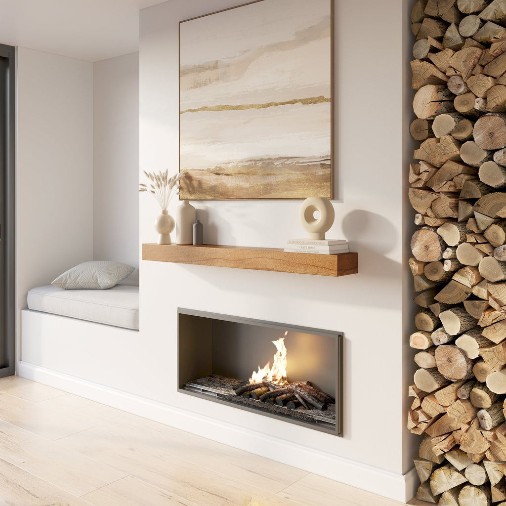 Classic Paulownia Wood Fireplace Mantel Shelf