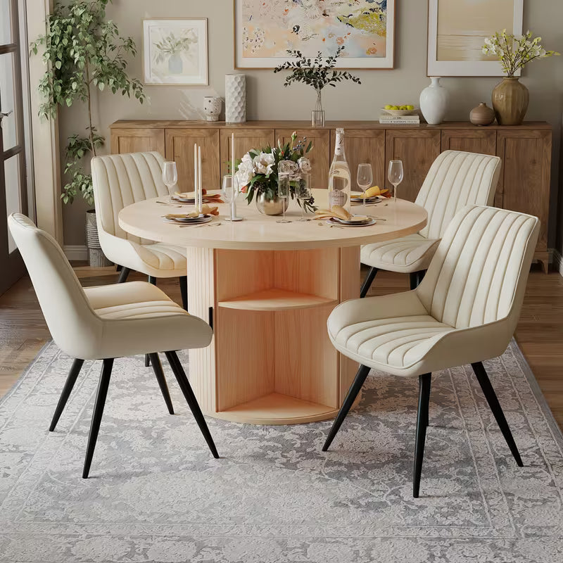 5pcs 47.24" Round Modern Dining Set