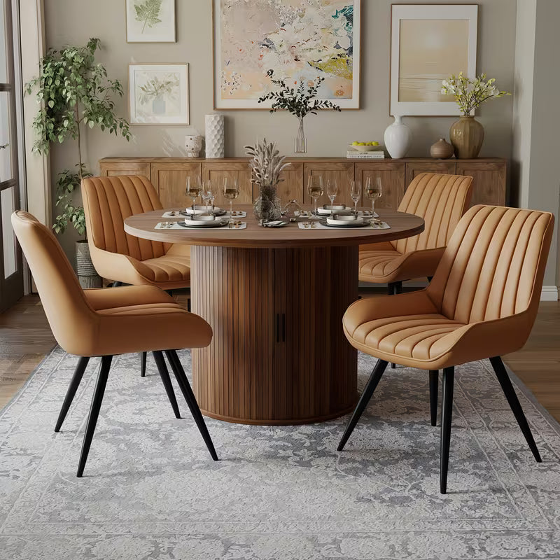 5pcs 47.24" Round Modern Dining Set