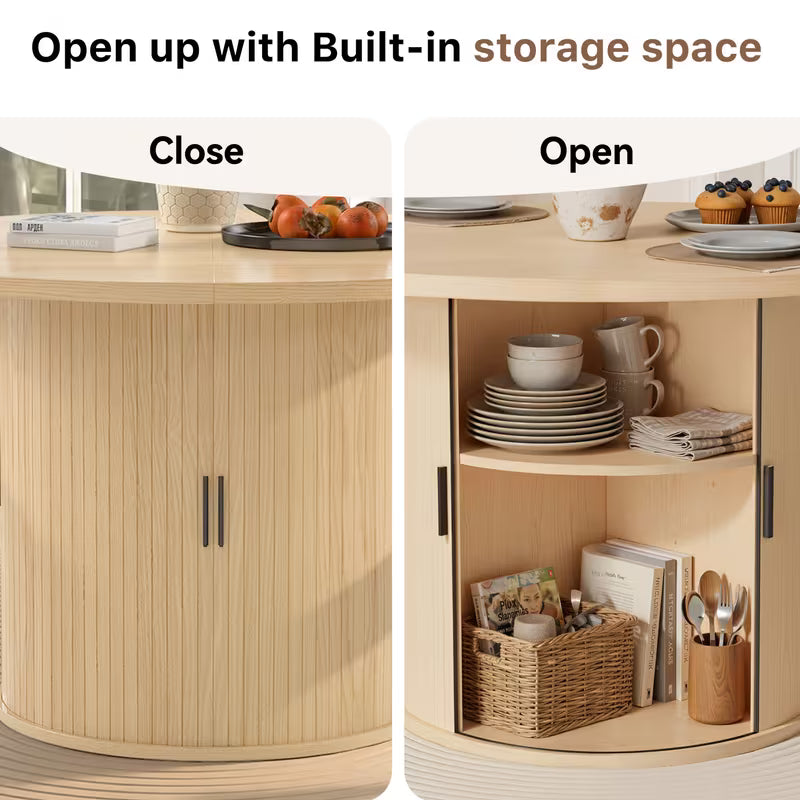 5pcs 47.24" Round Modern Dining Set