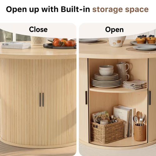 5pcs 47.24" Round Modern Dining Set