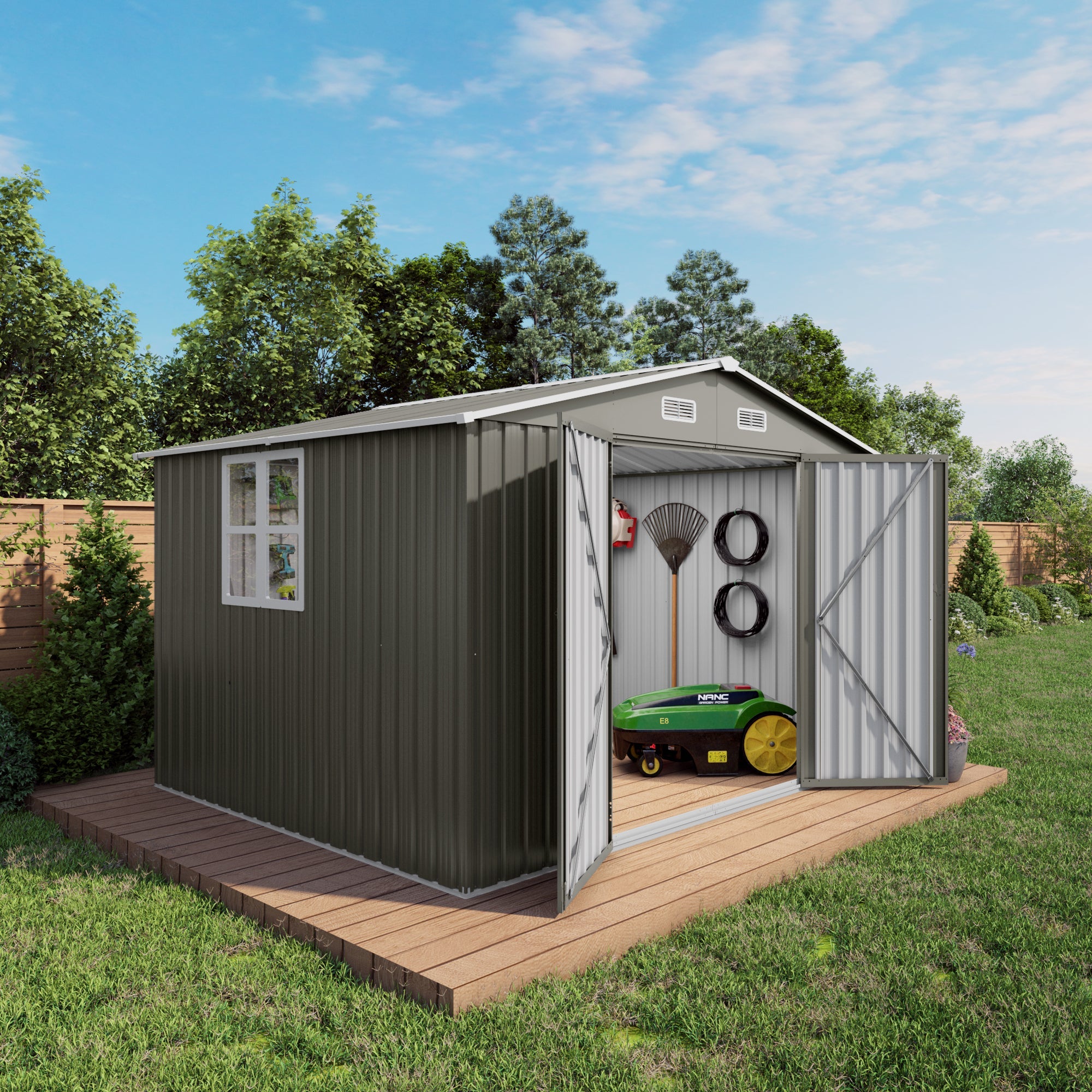 10 x 8 FT Outdoor Metal Storage Shed