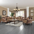 Chateau De Ville - Loveseat With 3 Pillows (Same Lv01589) - Fabric & Espresso