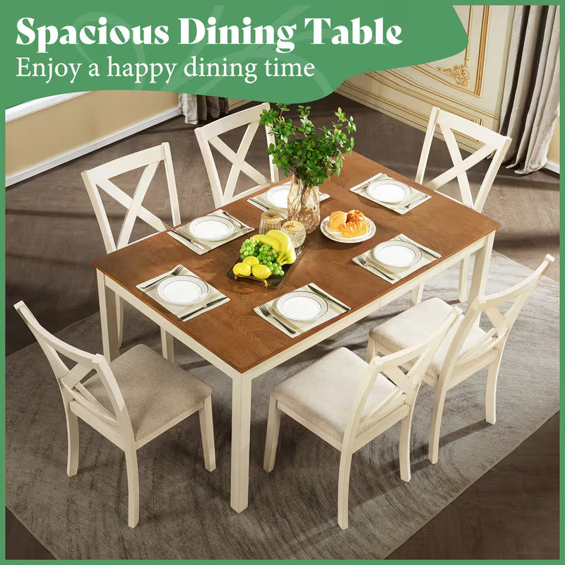 7 pc Farmhouse Dining Set
