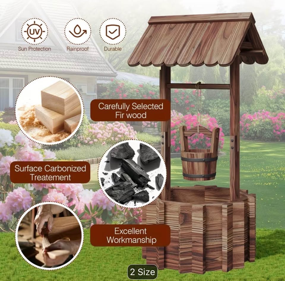 Nordivale Wishing Well Planter Outdoor