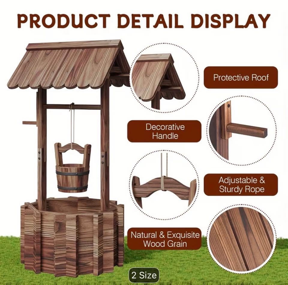 Nordivale Wishing Well Planter Outdoor
