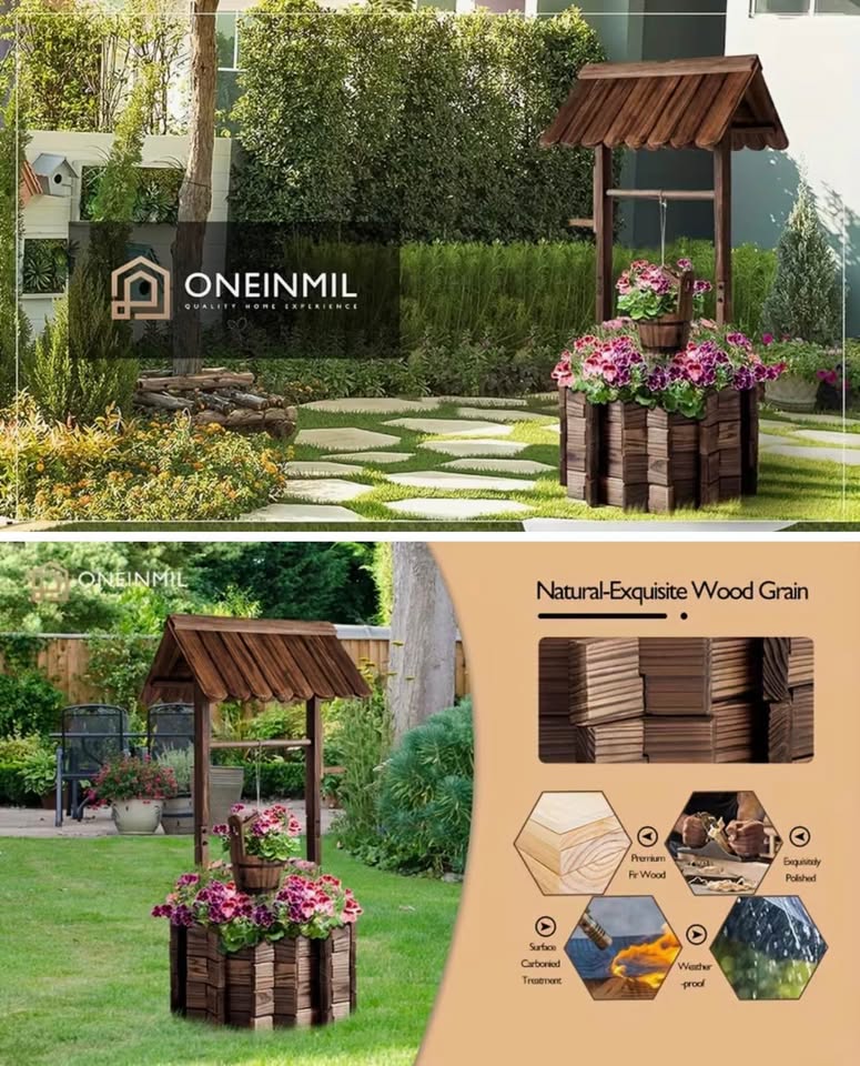 Nordivale Wishing Well Planter Outdoor