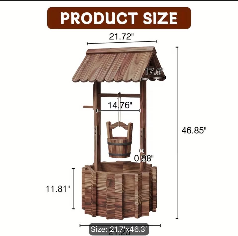 Nordivale Wishing Well Planter Outdoor