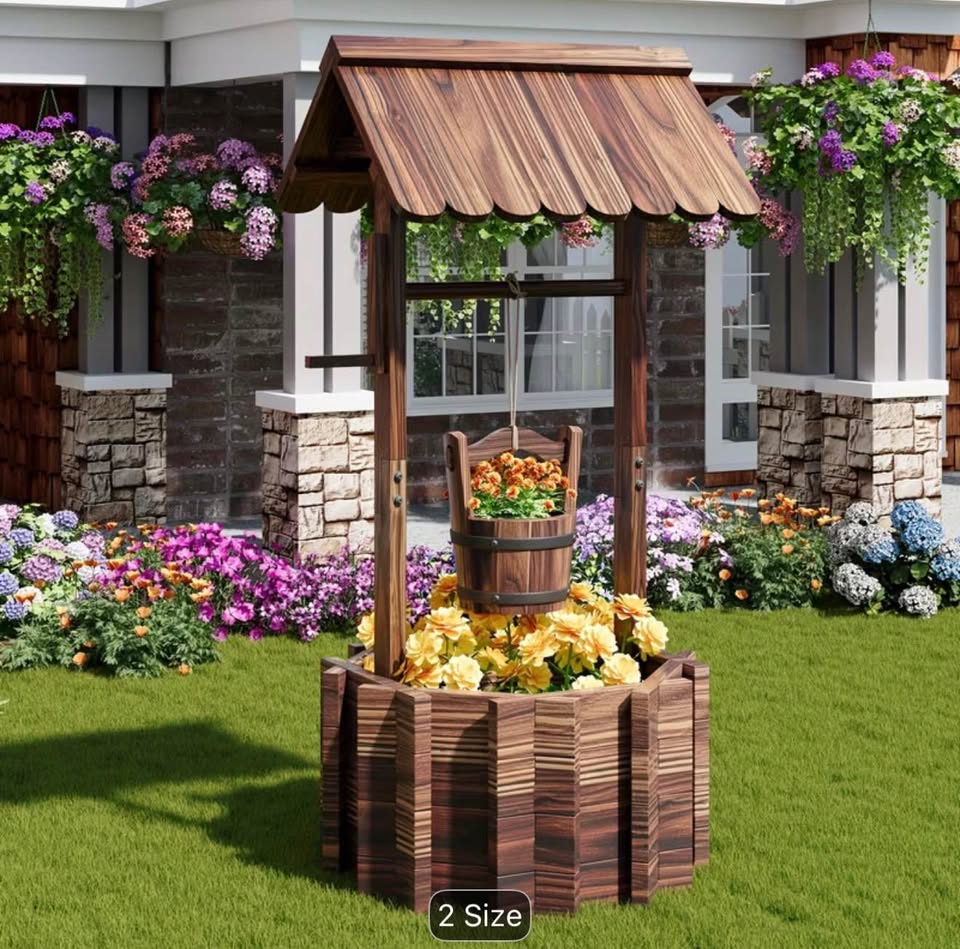 Nordivale Wishing Well Planter Outdoor