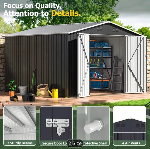 10' x 10' Outdoor Shed Kit - FREE SHIPPING
