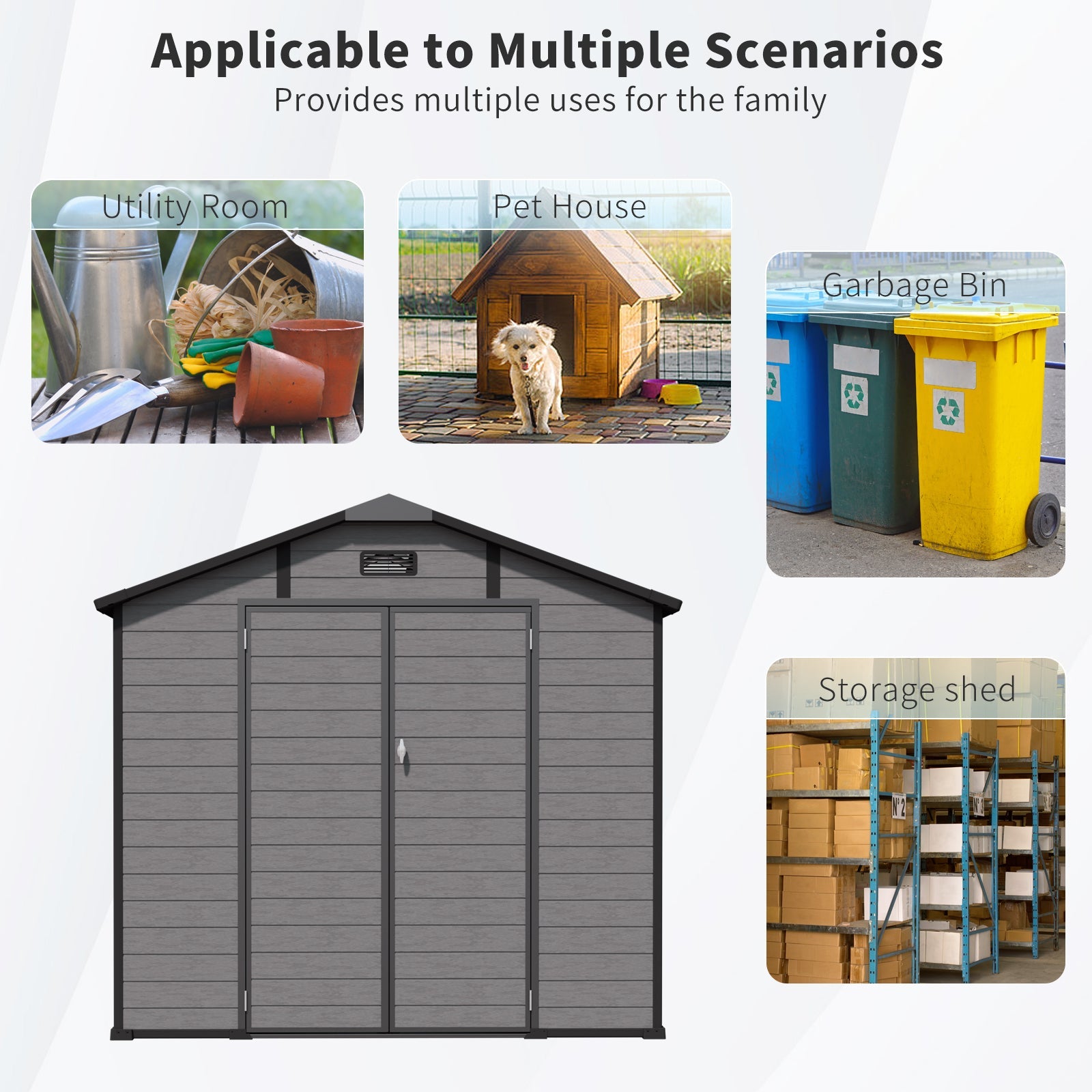 8x14 FT Plastic Outdoor Storage Shed
