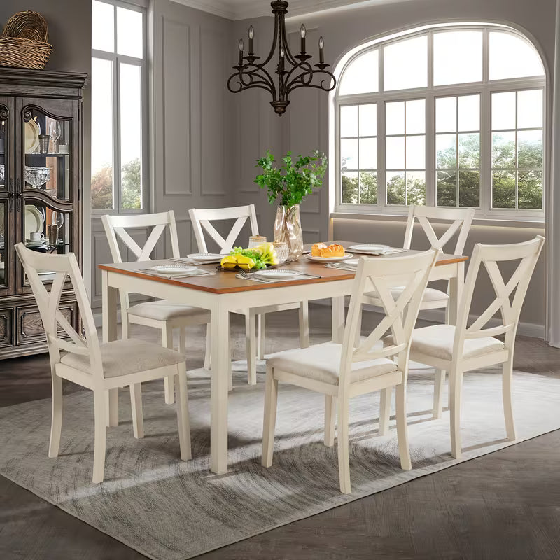7 pc Farmhouse Dining Set