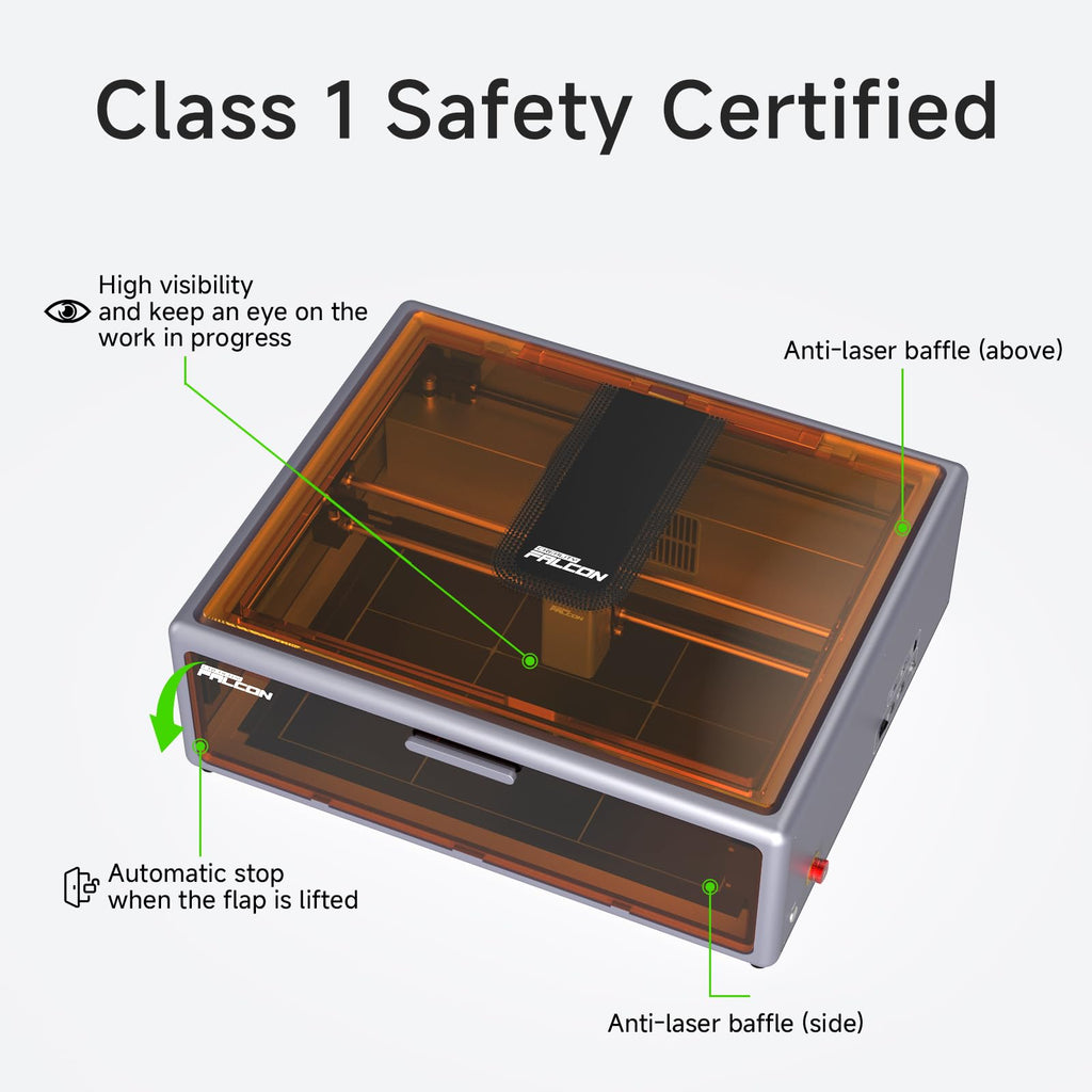 Creality Falcon A1 10W Laser Engraver, Enclosed Laser Cutter with Air Assist, HD Camera Positioning, Beginner-friendly, Class 1 Safety Laser Engravering Machine for Wood and Metal, Acrylic