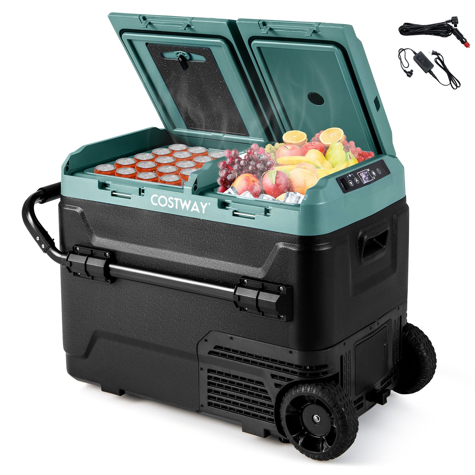 64QT Portable Compressor Fridge Freezer for Vehicles Camping Travel Truck RV Boat