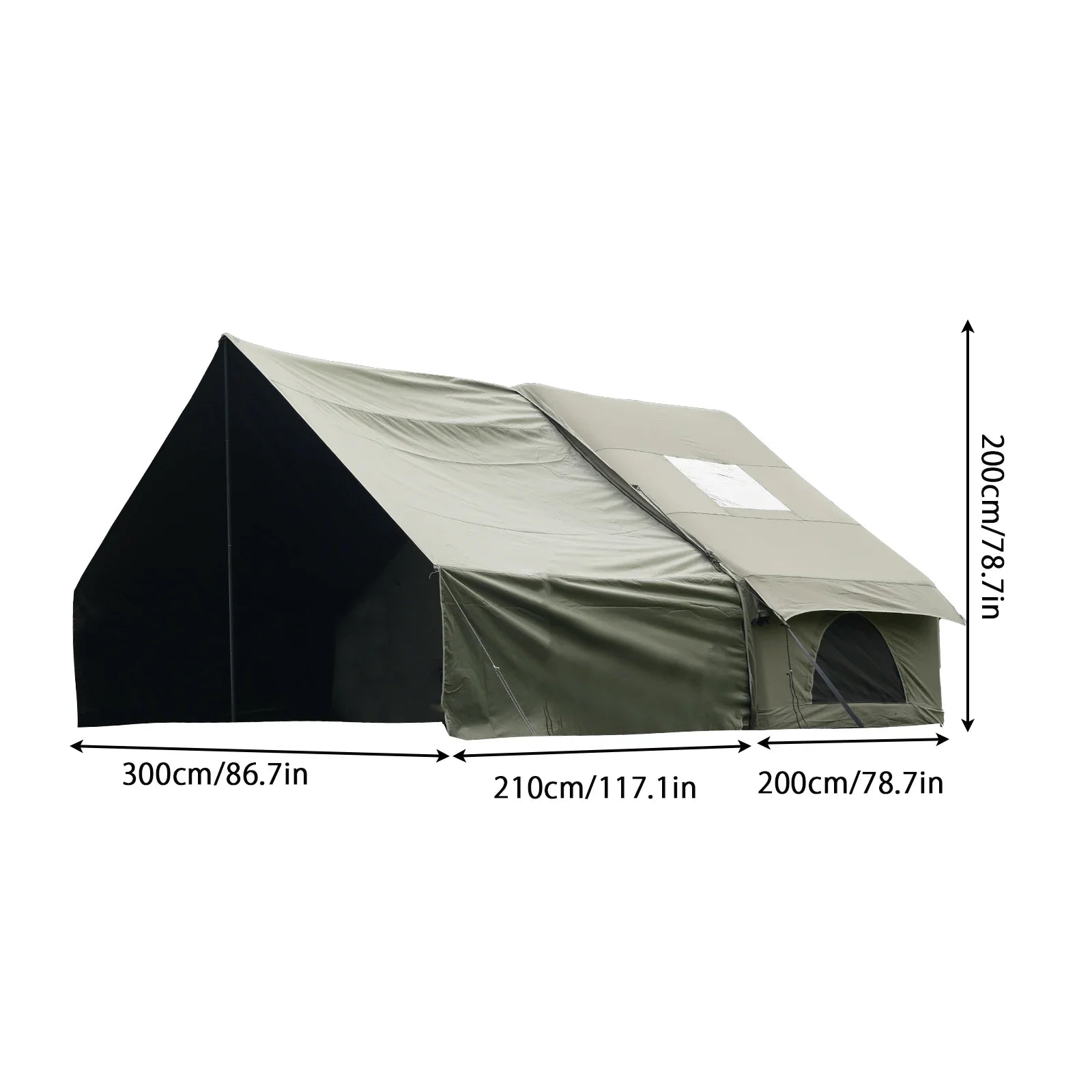 Inflatable Camping Tent With Skylight And Breathable Mesh