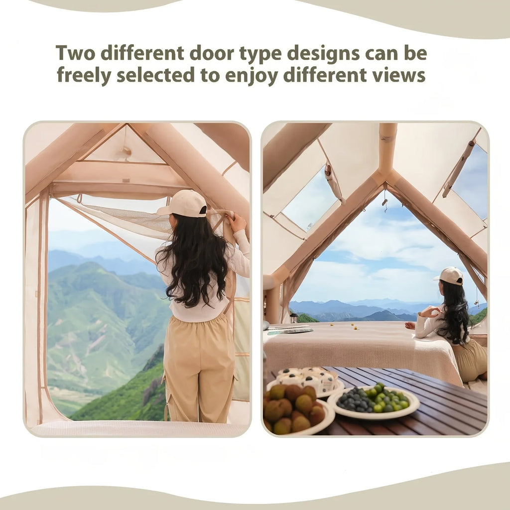 Inflatable Camping Tent With Skylight And Breathable Mesh