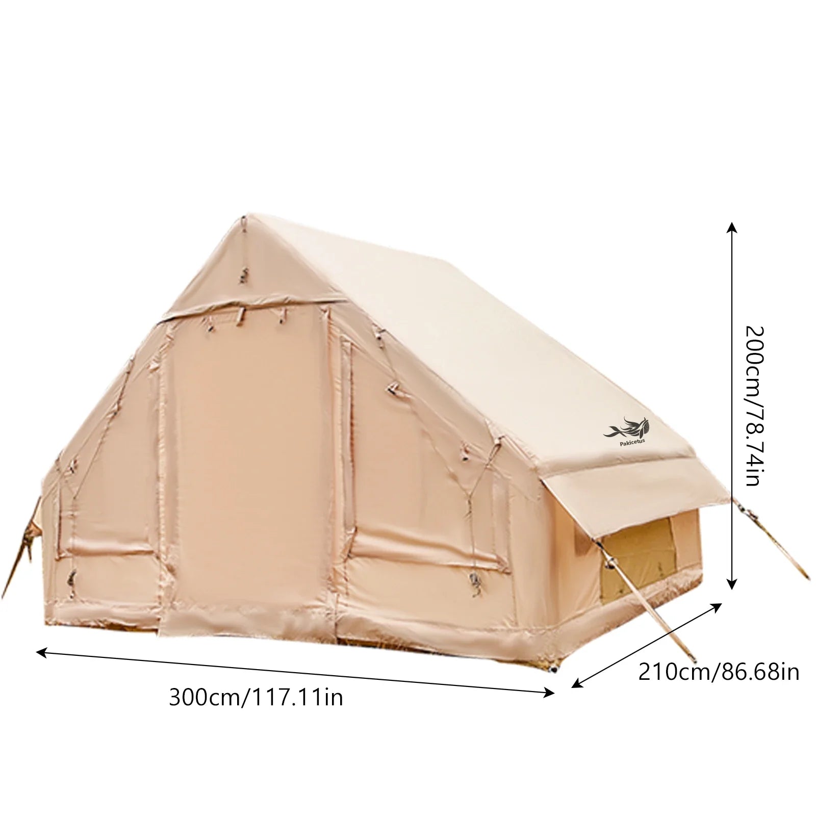 Inflatable Camping Tent With Skylight And Breathable Mesh