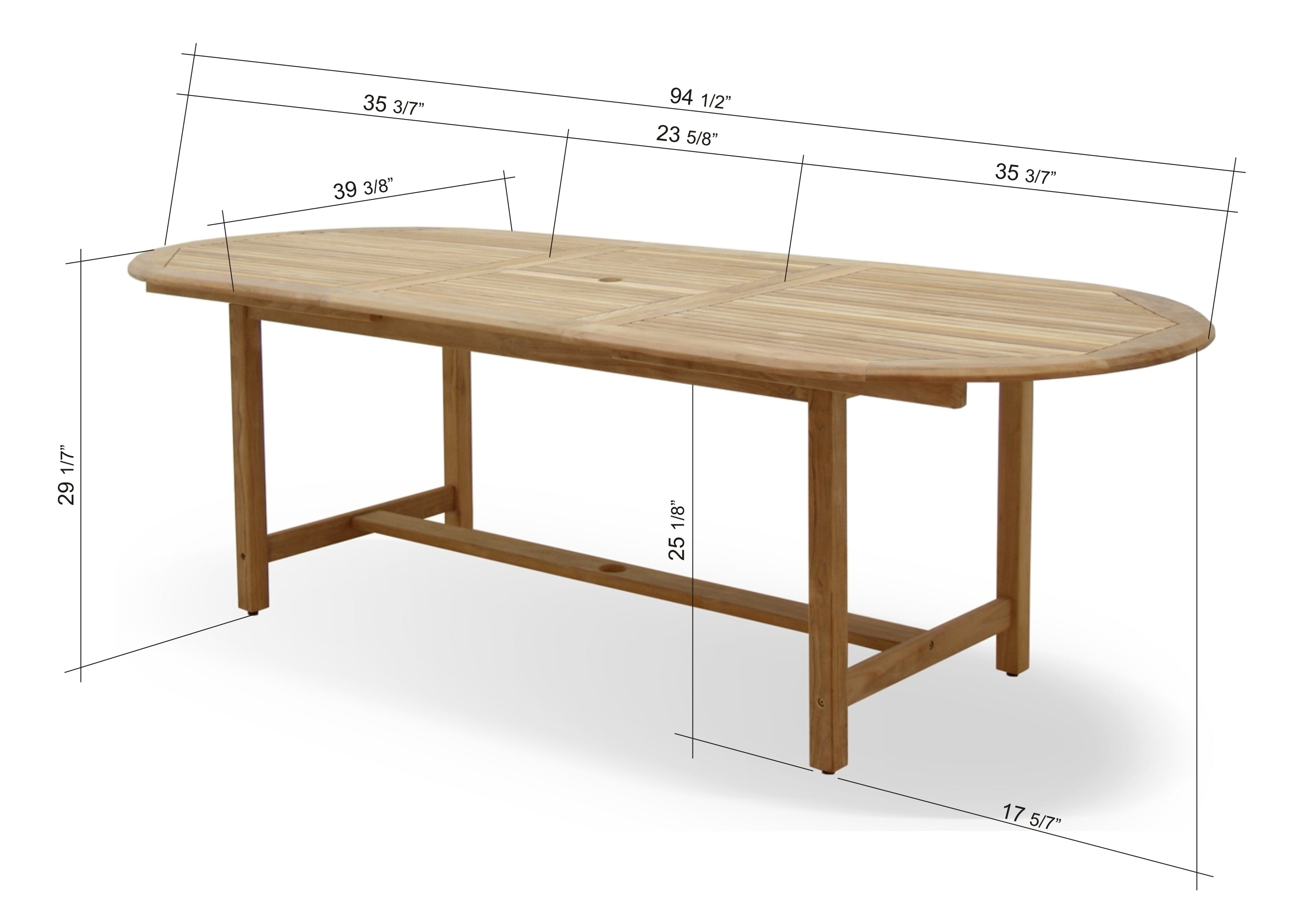 Julien FSC Certified Teak Wood Outdoor Patio Extendable Dining Set