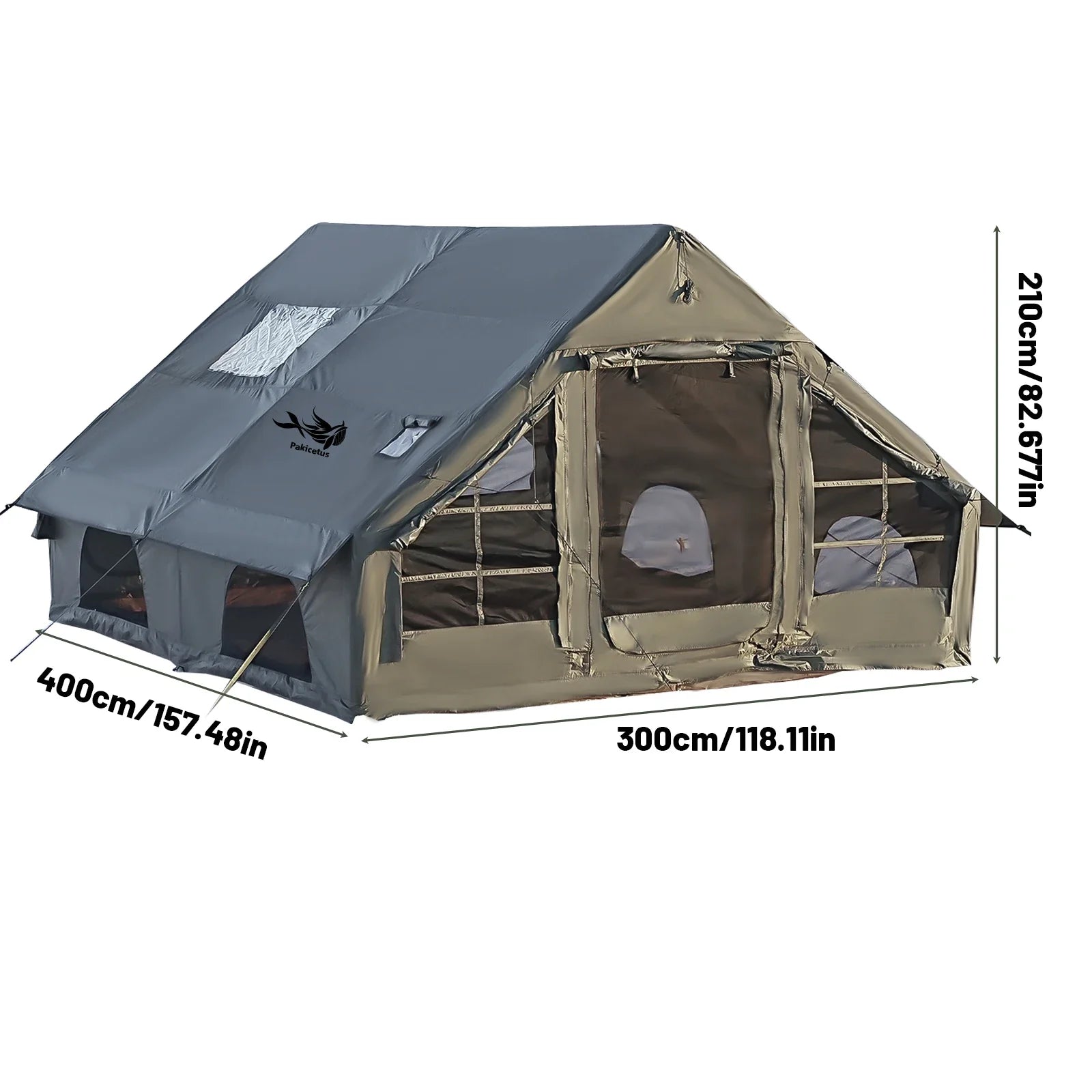 Inflatable Camping Tent With Skylight And Breathable Mesh