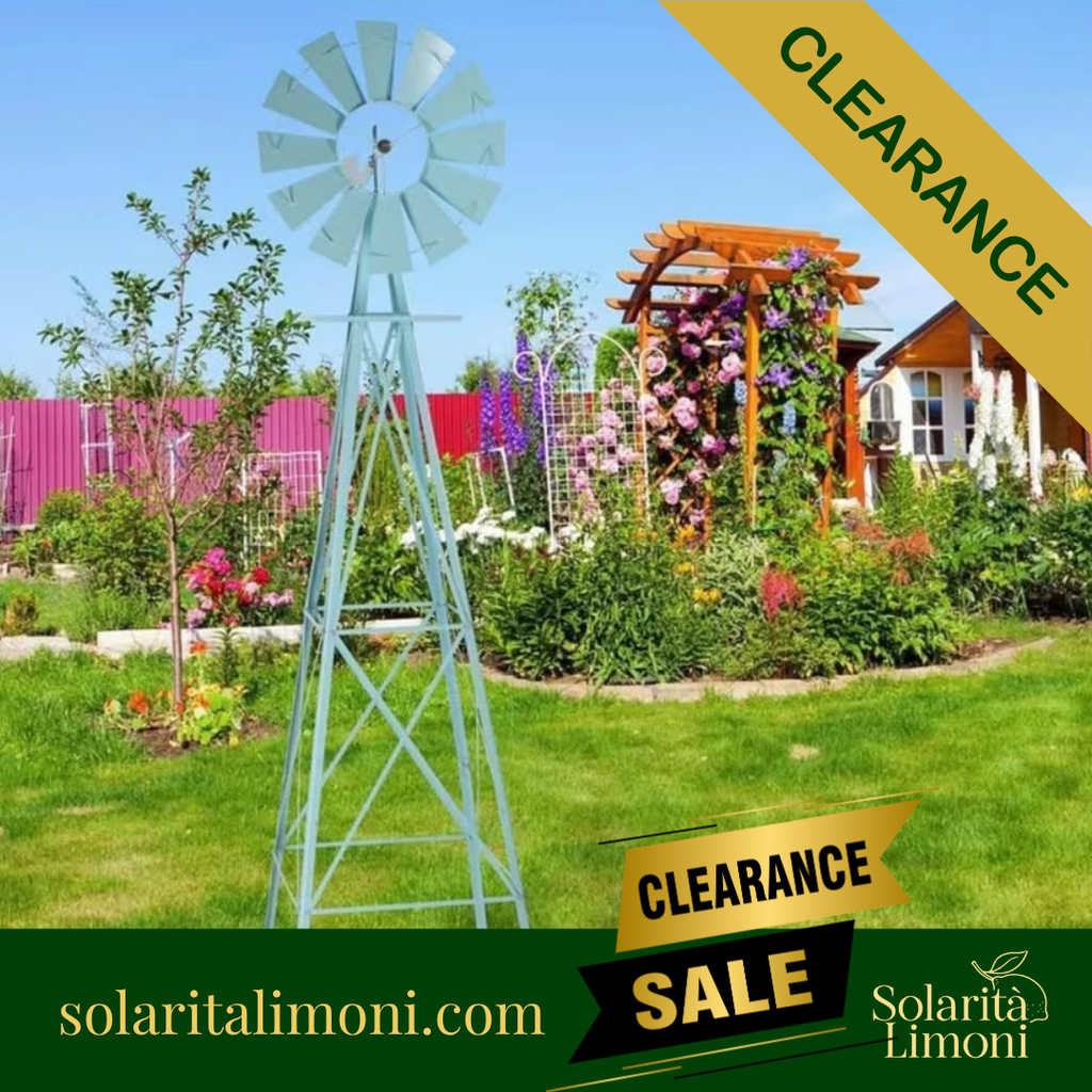 8FT Metal Windmill Garden Decoration Weather Vane