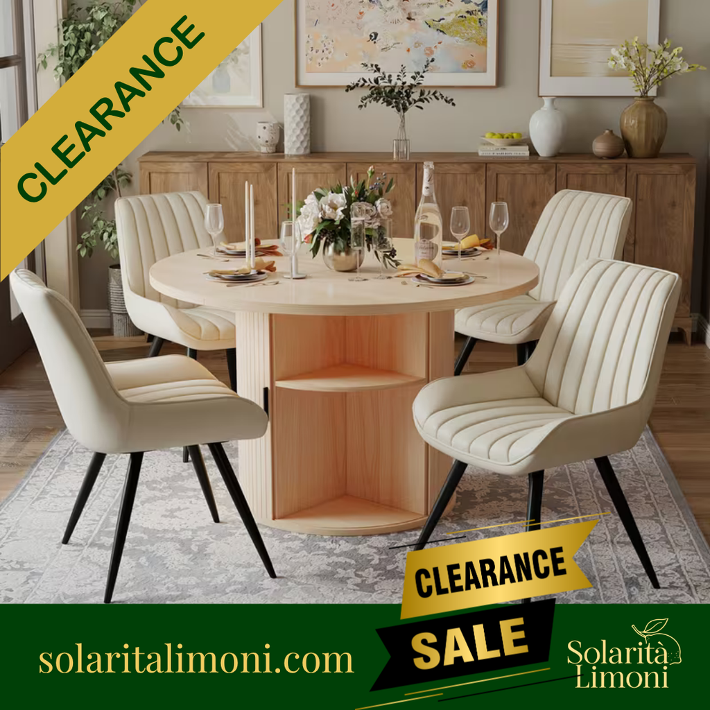 5pcs 47.24" Round Modern Dining Set