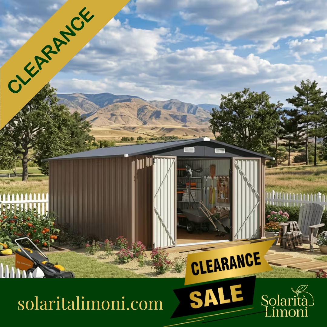 10x12 ft Gable Roof Outdoor Metal Storage Shed