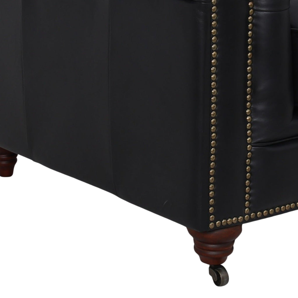 Belgravia Chesterfield Top Grain Tufted Leather Sofa – Classic Elegance in Premium Leather
