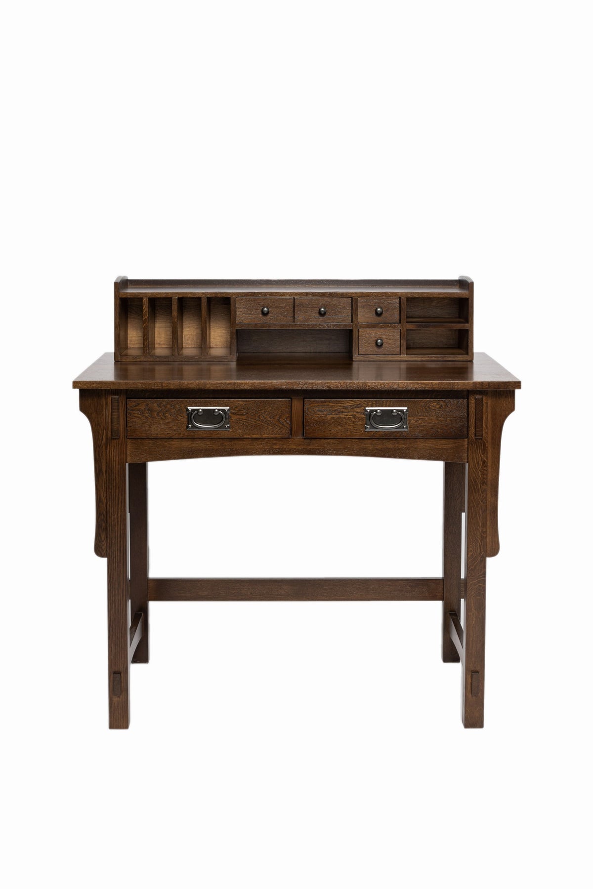 Mission Oak Desk with Removable Organizer - Walnut