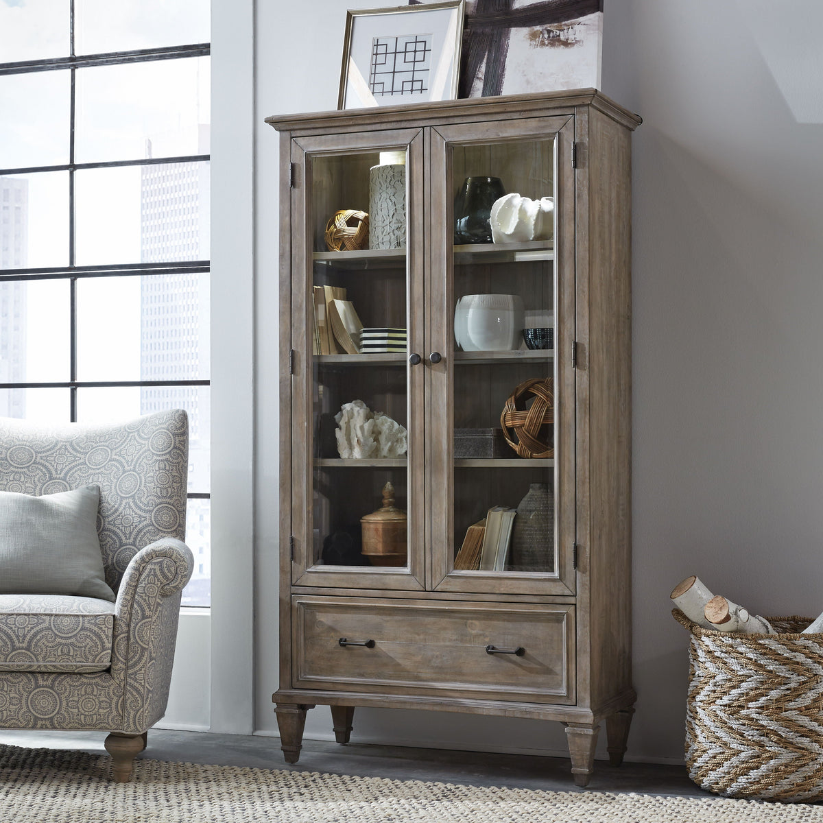 Lancaster - Door Bookcase - Dove Tail Gray