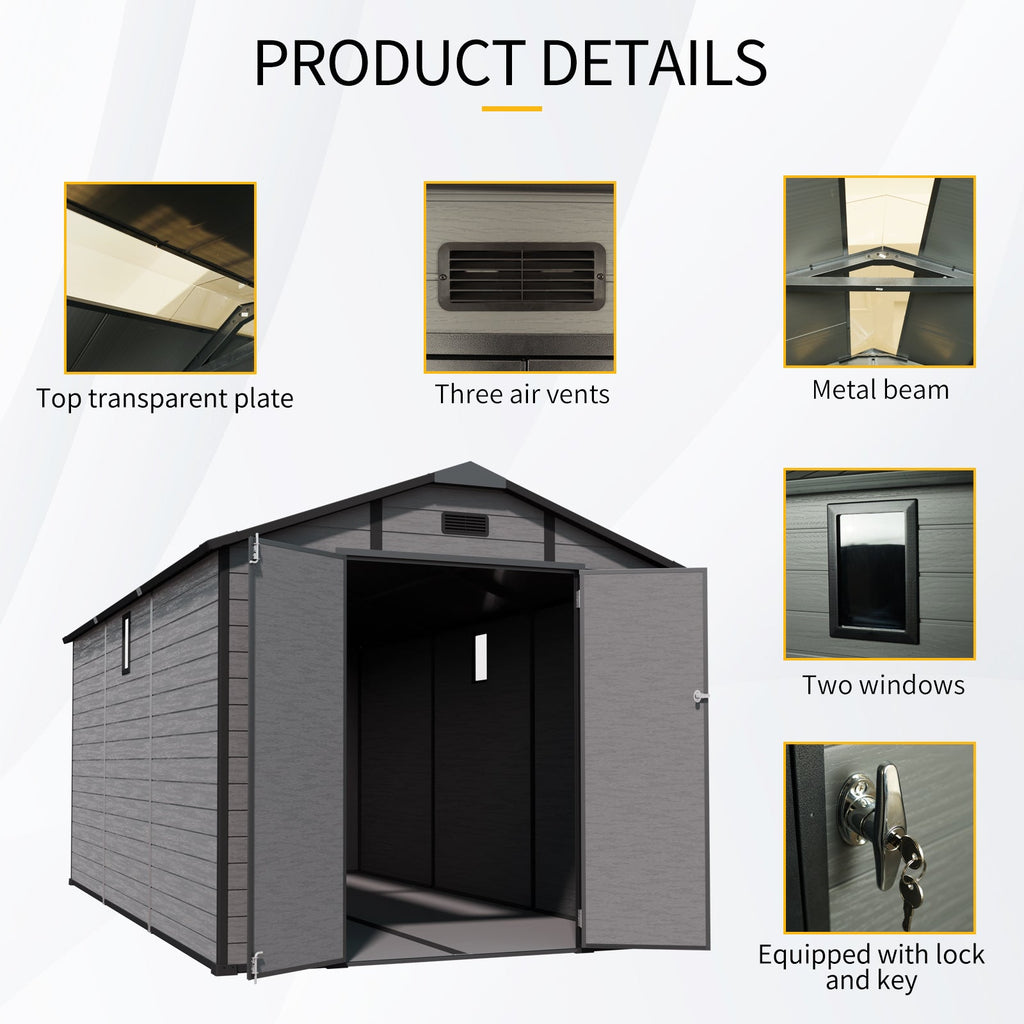 8x14 FT Plastic Outdoor Storage Shed