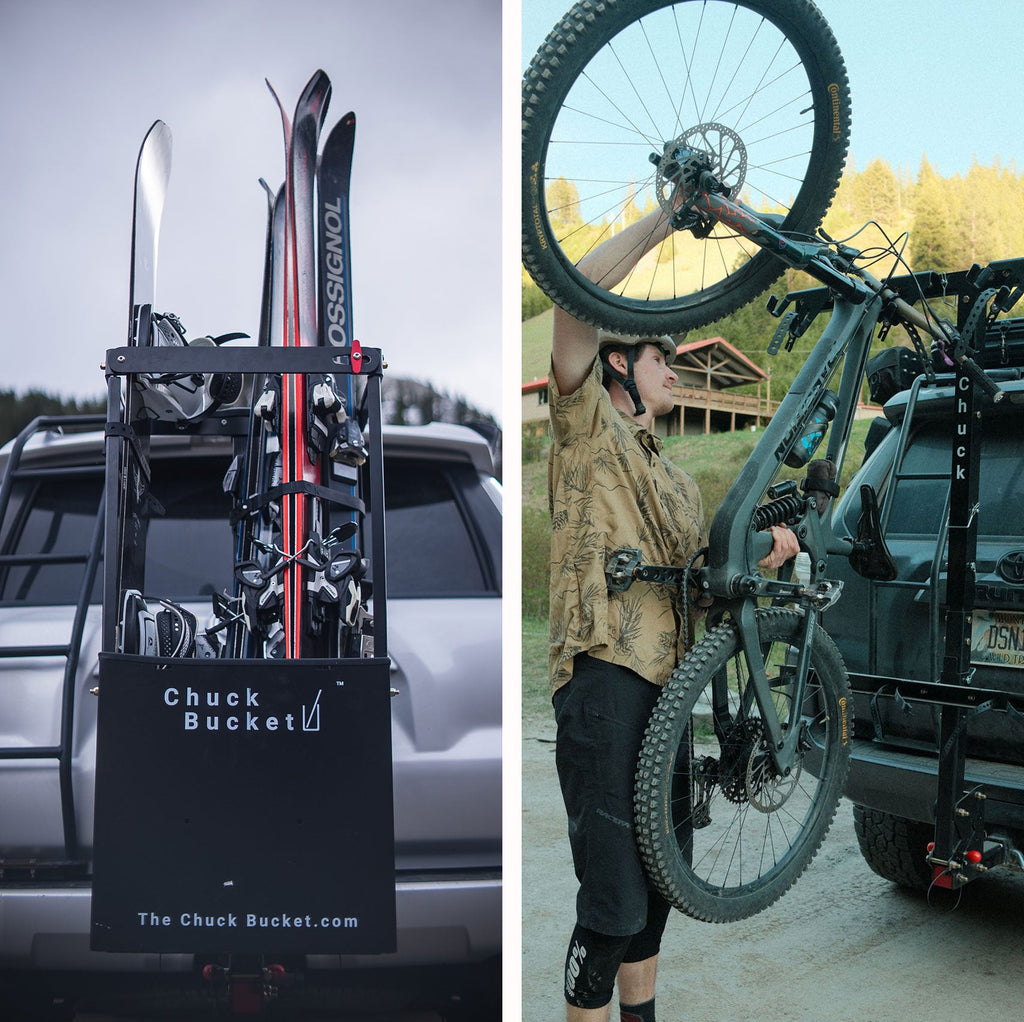 Chuck Bucket Hitch-Mounted Ski & Snowboard Carrier
