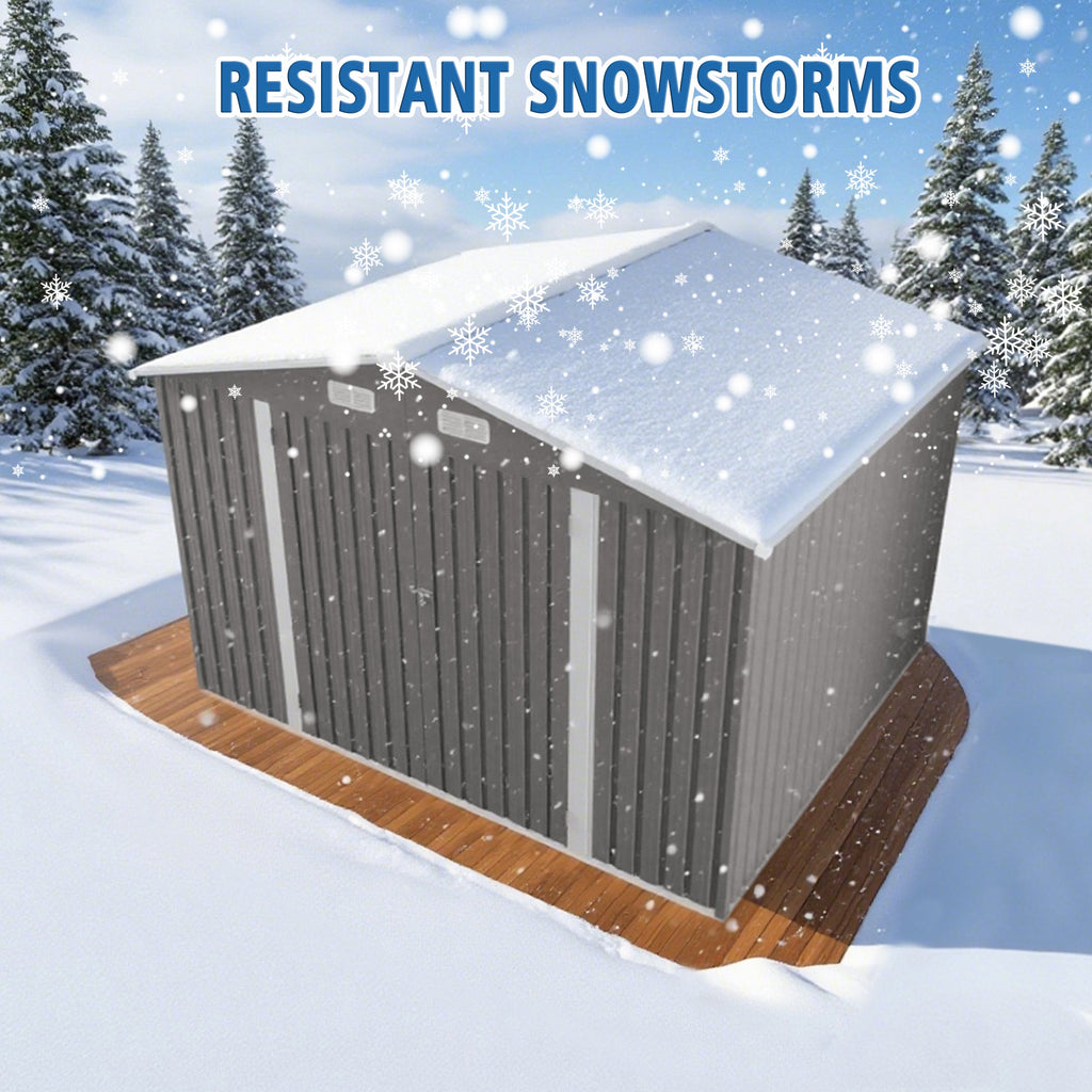 10 x 8 FT Outdoor Metal Storage Shed