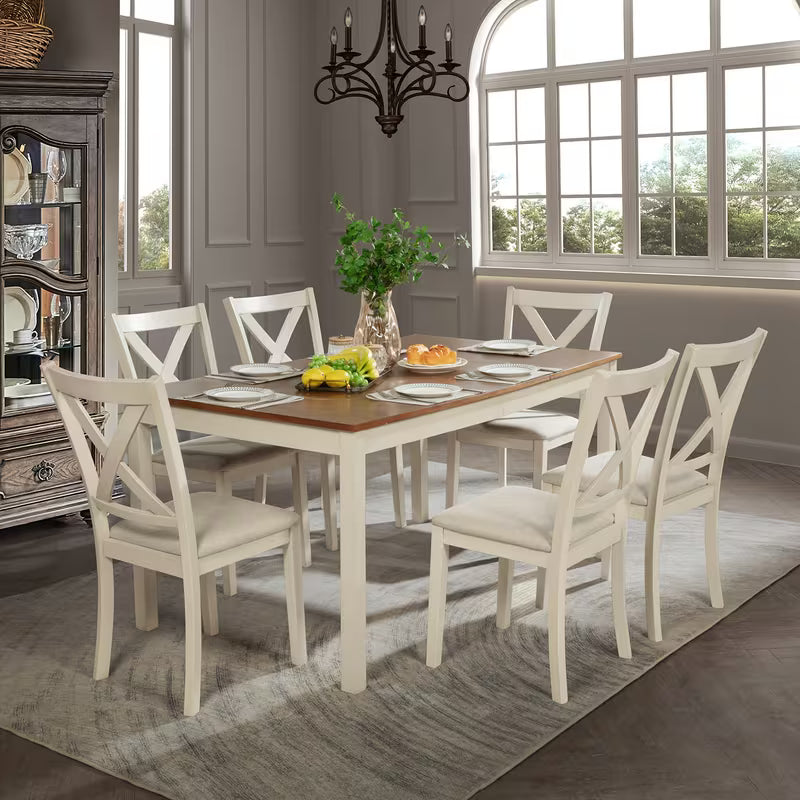 7 pc Farmhouse Dining Set