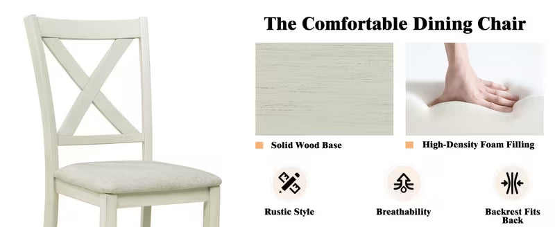7 pc Farmhouse Dining Set