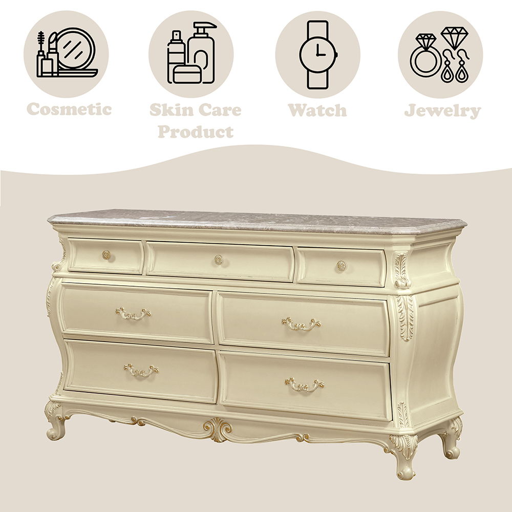 Chantelle - Dresser - Pearl White Finish