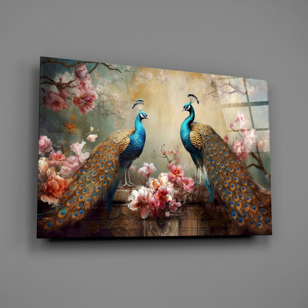 Peacock Glass Wall Art